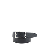 Ferragamo Black Calf Leather Bos Taurus Regular Belt